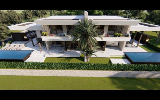 Prodaja ville u roh bau fazi na otoku Krku s pogledom na more – radi se o dvojnom objektu – mogućnost kupnje obje nekrentine!